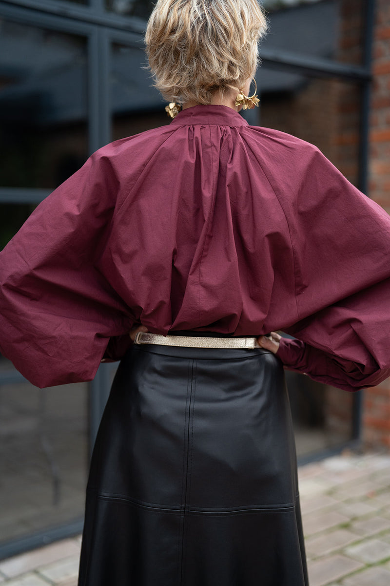 Saffy Blouse (Burgundy)
