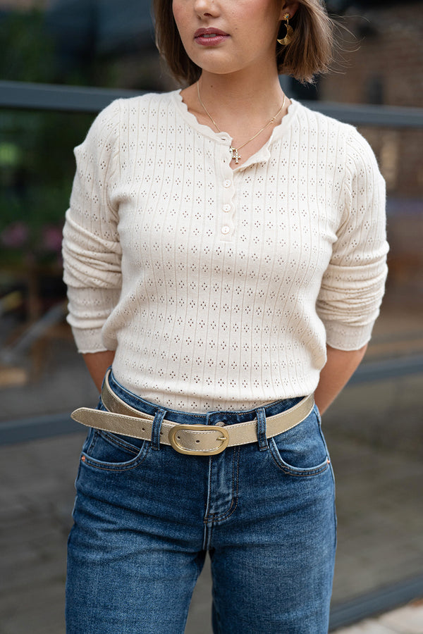 Beatrice Long sleeve top (cream)