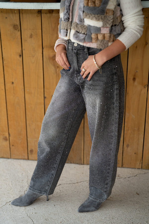 Sparkle Barrel Jeans