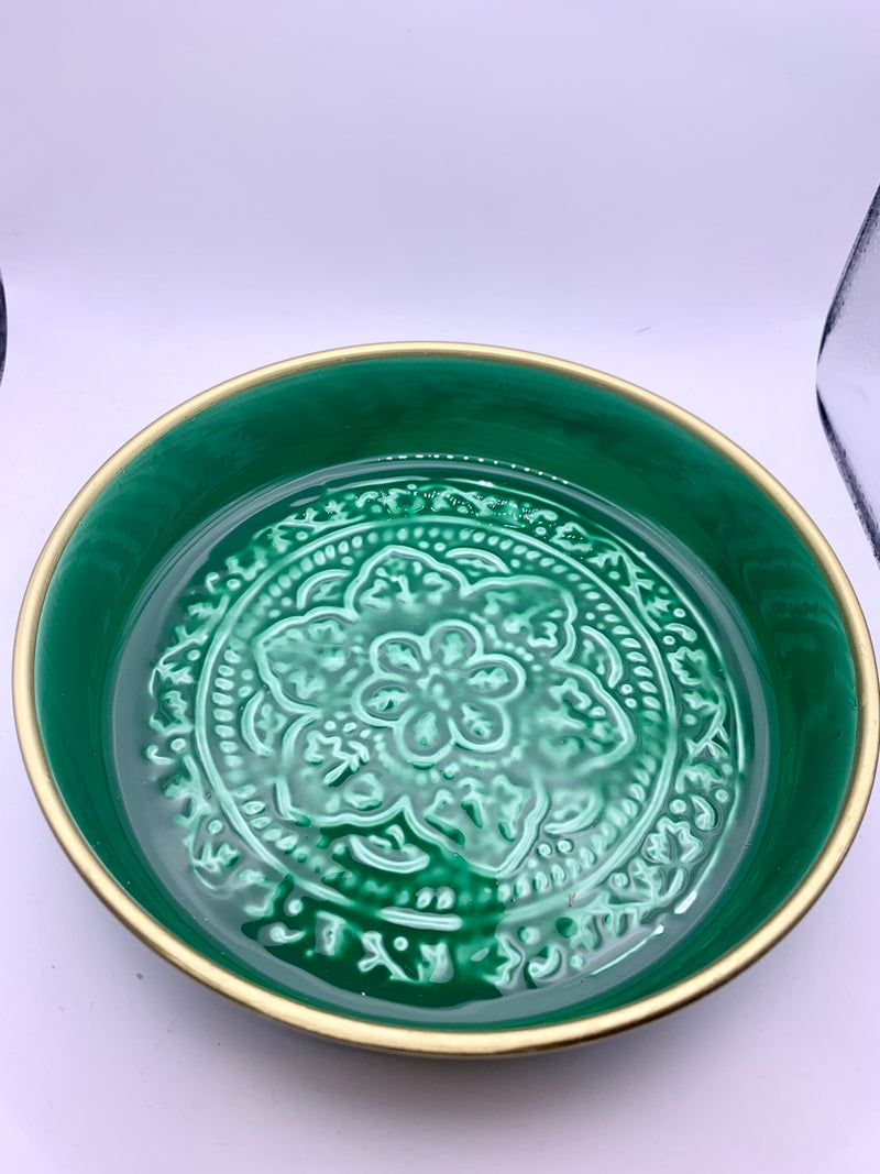 Enamel Bowl (Greens)