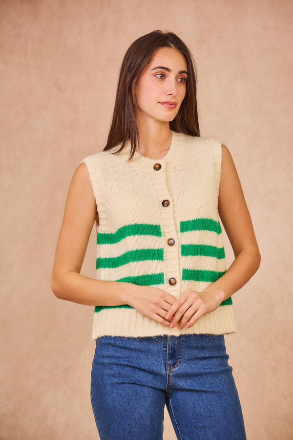 Martine Gilet (green stripe)