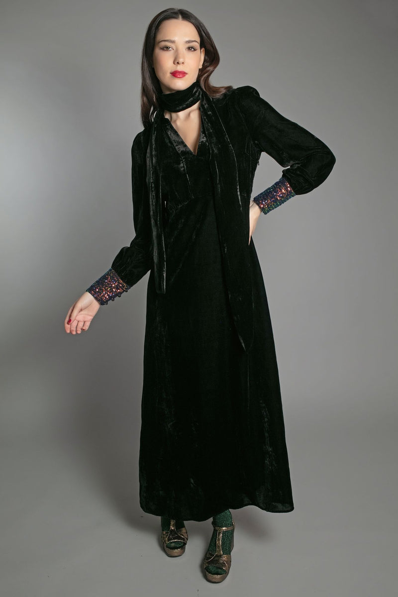 Nooki Maeve Black velvet dress