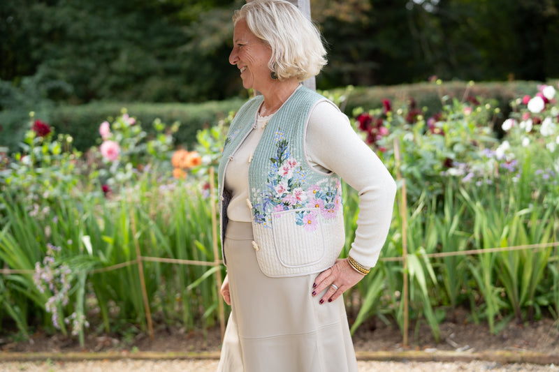Reversible Gilet by Annie, with bl-nk London (Florals and Stripe)