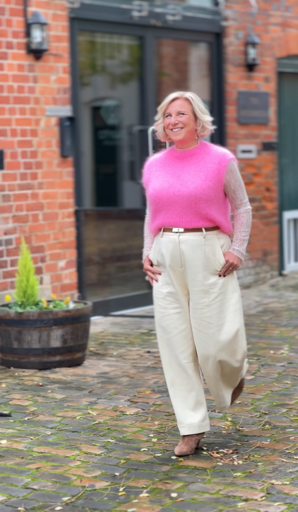 Kid Mohair Tank (Bubblegum Pink)