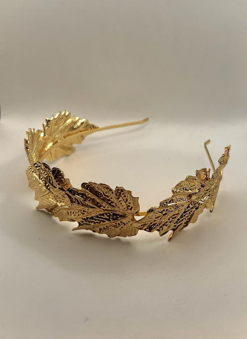 Gold leaf headband