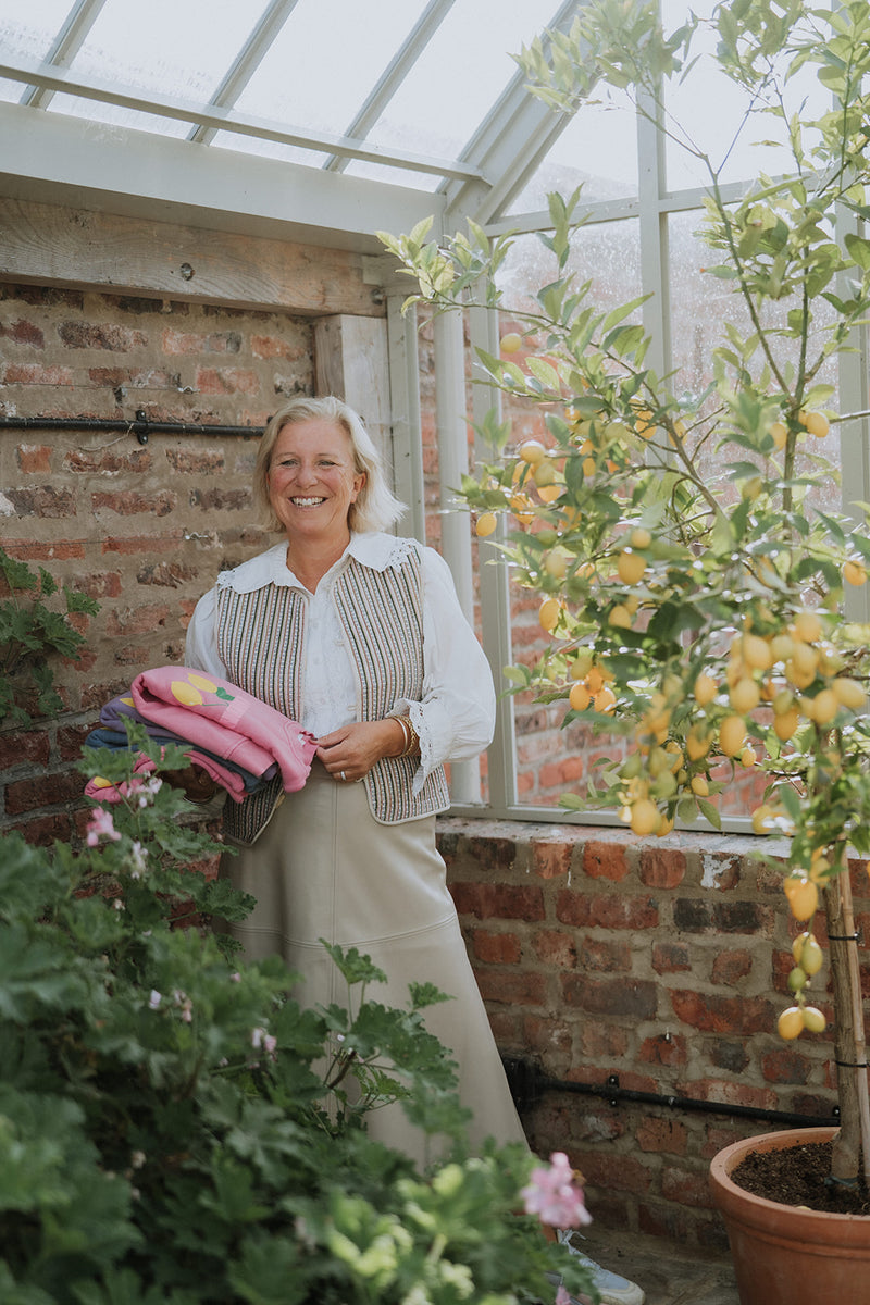 Reversible Gilet by Annie, with bl-nk London (Florals and Stripe)