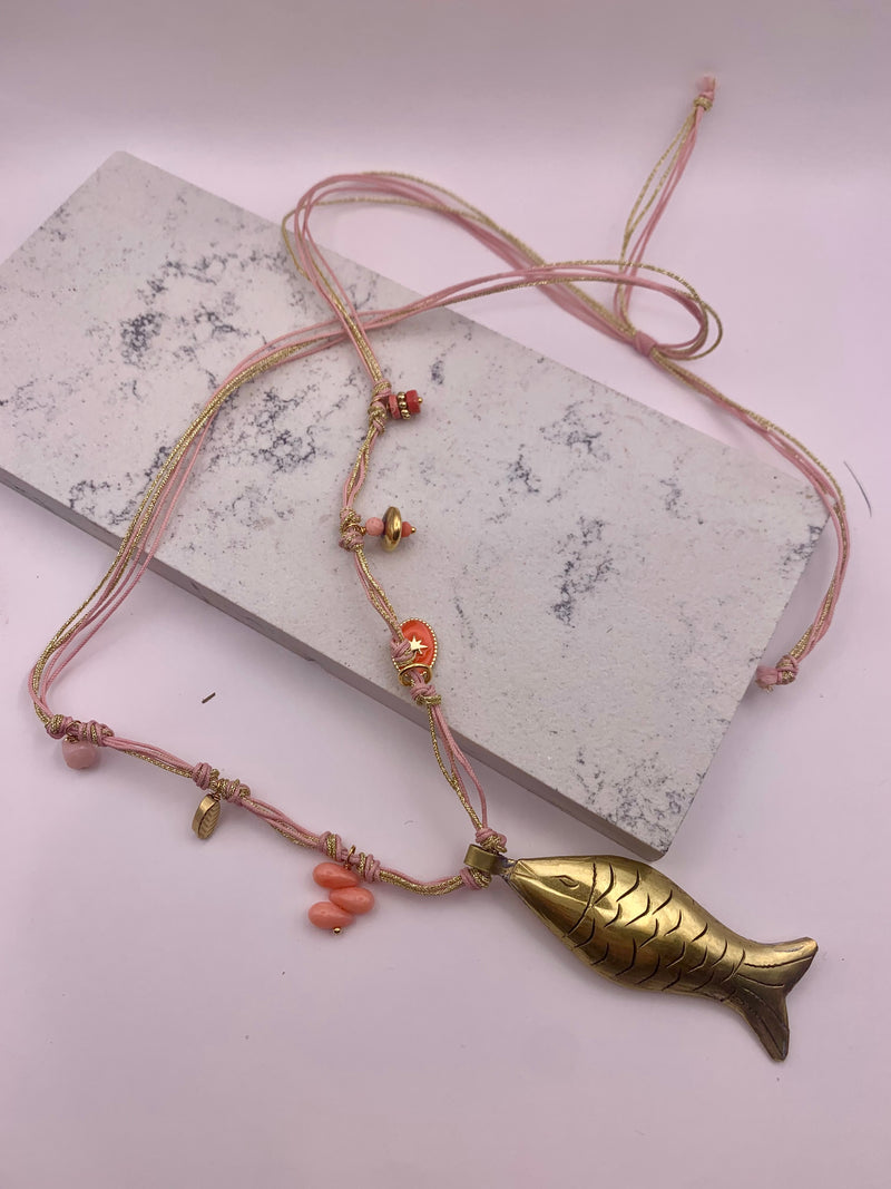 Sabelline Necklace Fish Pendant (Rose)