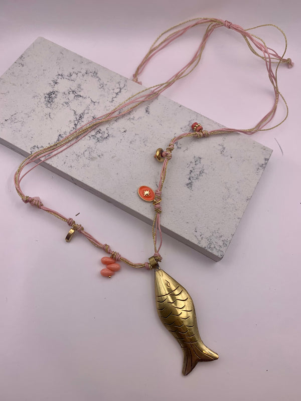 Sabelline Necklace Fish Pendant (Rose)