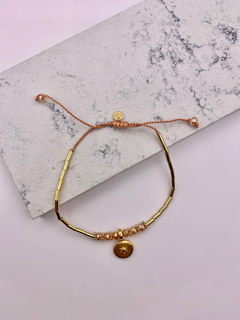 Suenia Gold Pendant Bracelet (Rose)
