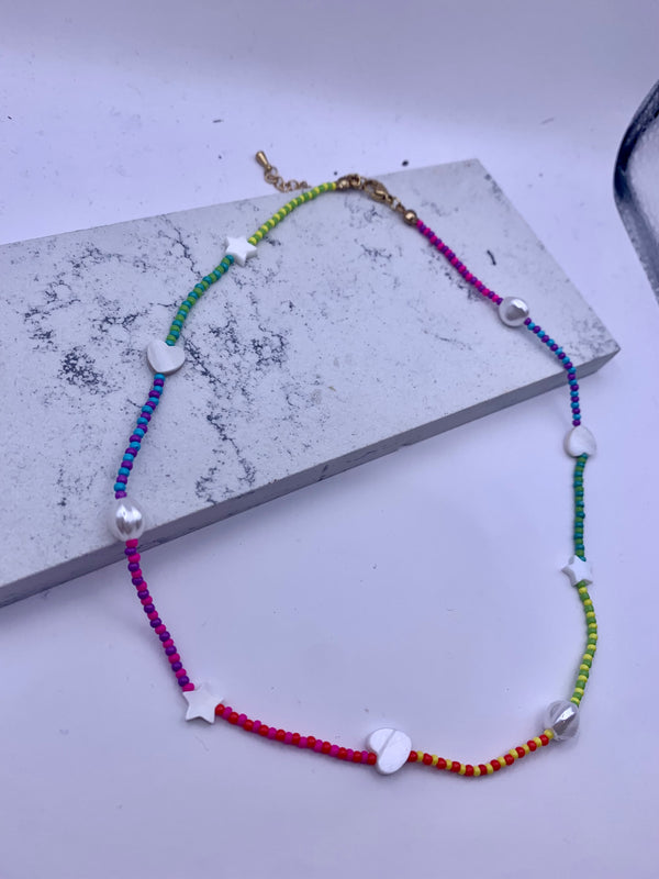 Shell Bead and Rainbow Necklace (Mixed)