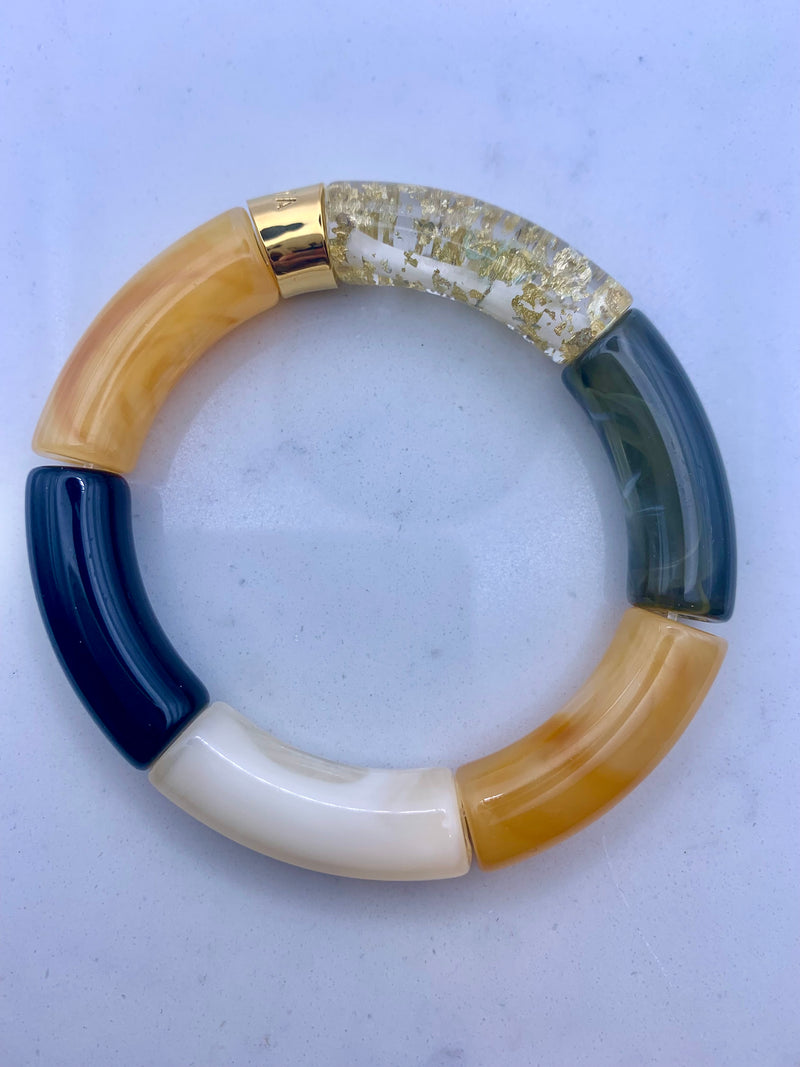 Parabaya Resin Bangles (Black Amber)