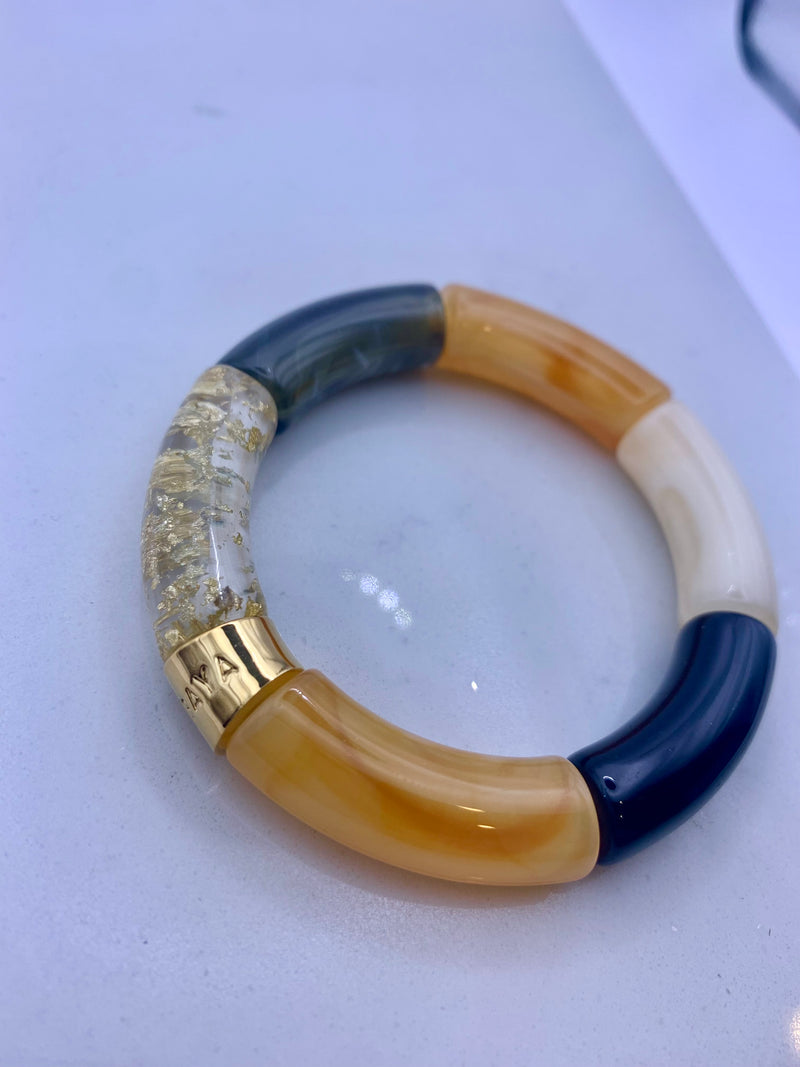 Parabaya Resin Bangles (Black Amber)