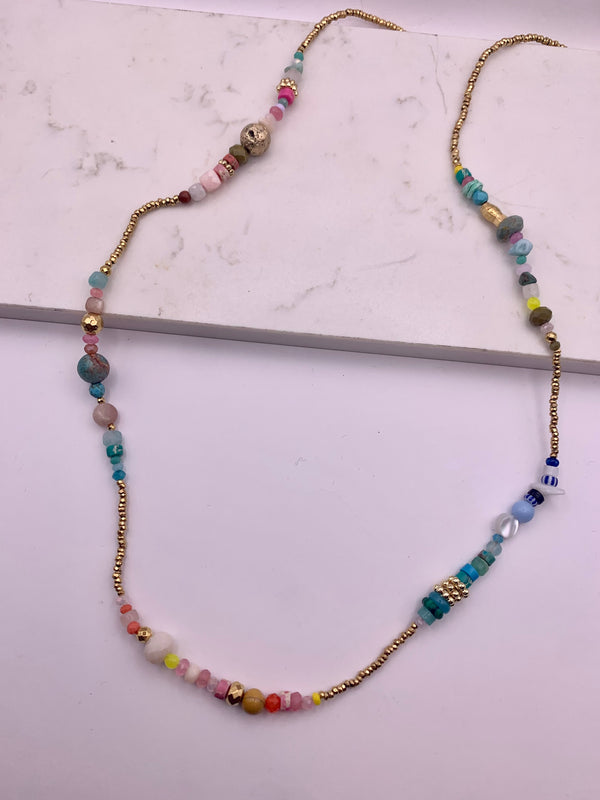 Sabelline Gold Beaded Necklace