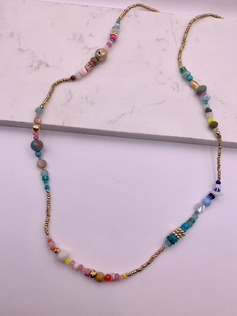 Sabelline Gold Beaded Necklace