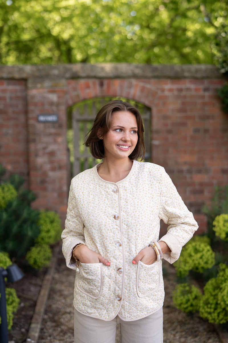 Lara Jane quilted jacket (buttermilk yellow)