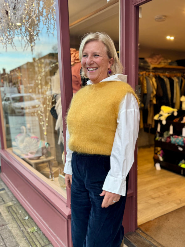 KID Knitwear Collection - Mohair tank (Mustard)