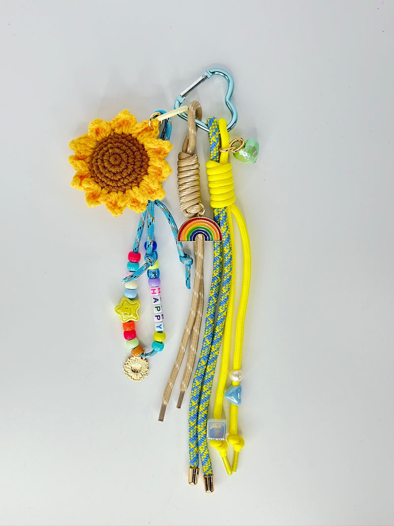 Sunflower bag charm