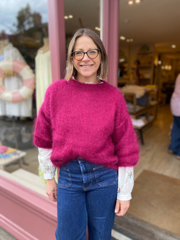 Kid Mohair jumper (Dark Raspberry)