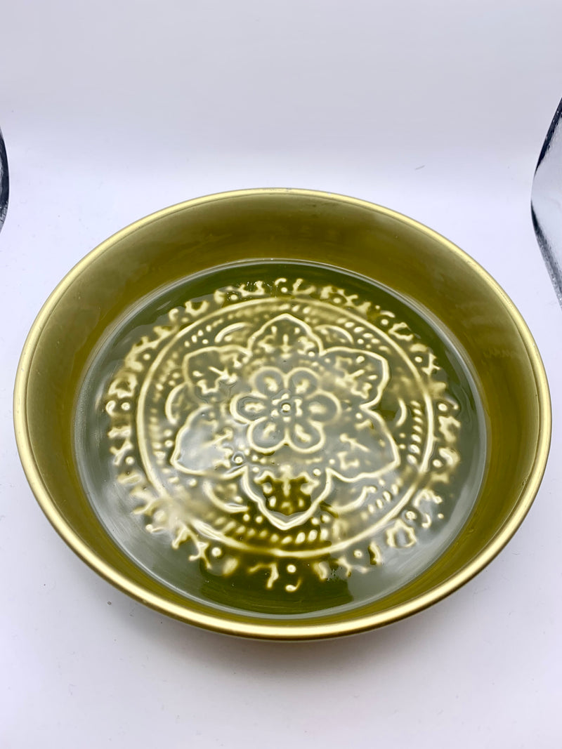 Enamel Bowl (Greens)