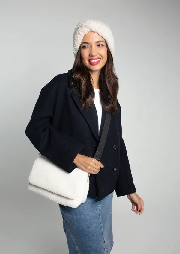 Nooki Faux Fur Satchel (Cream)
