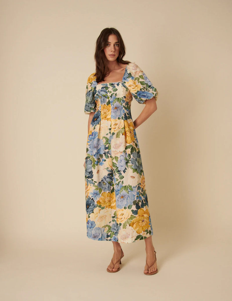 Nobody's Child Demi midi dress (Elena Blooms)