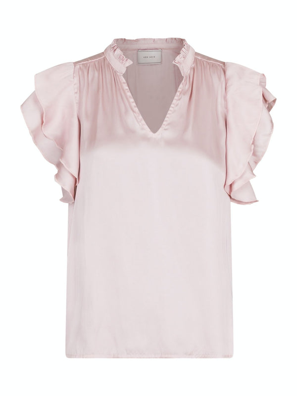 Neo Noir Stella Satin Blouse (Powder)