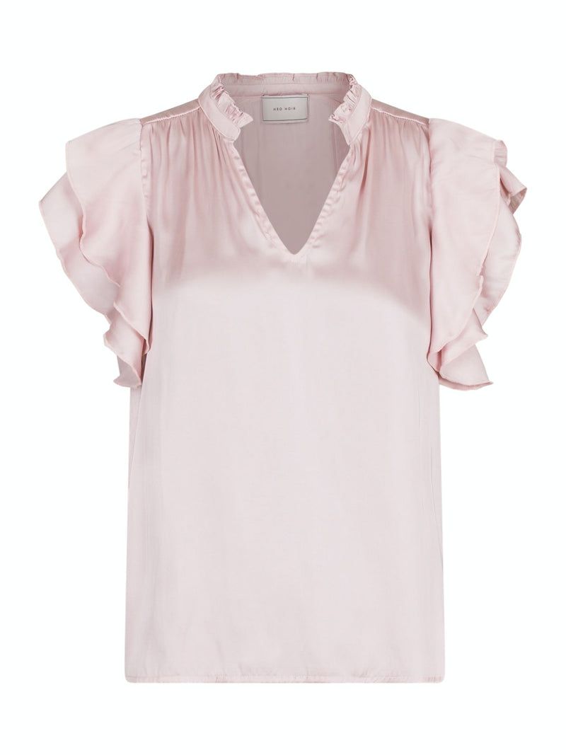 Neo Noir Stella Satin Blouse (Powder)