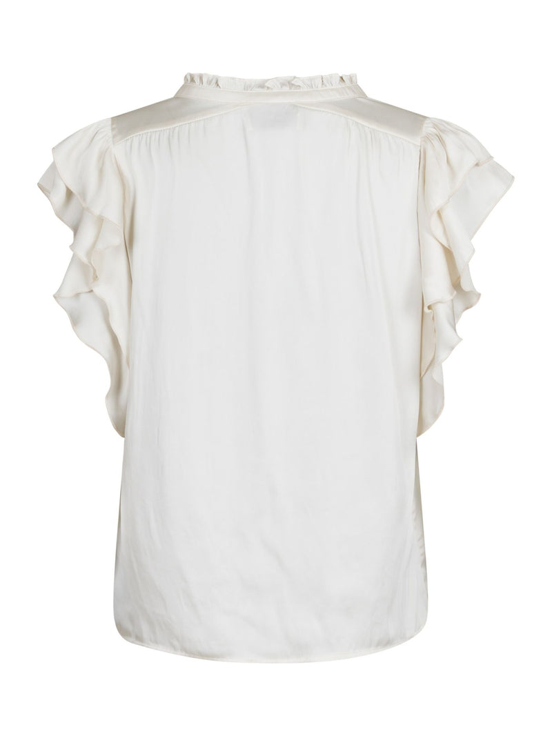 Neo Noir Stella Satin Blouse (Ivory)