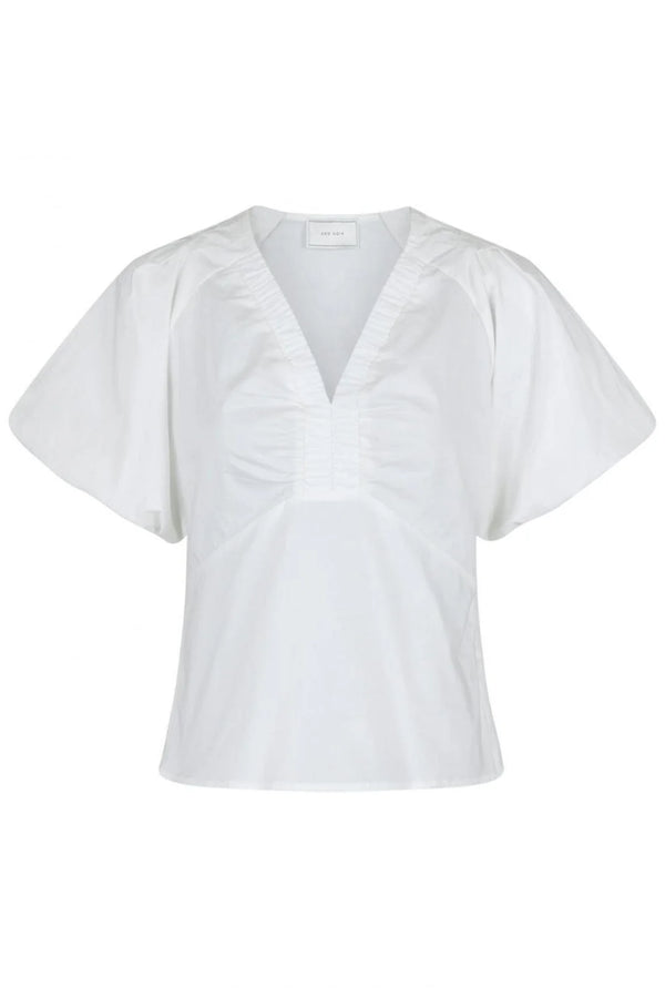 Neo Noir Irina Poplin Blouse (White)