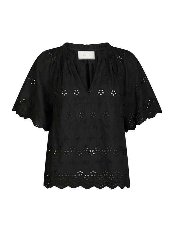 Neo Noir Odet Embroidered blouse (black)