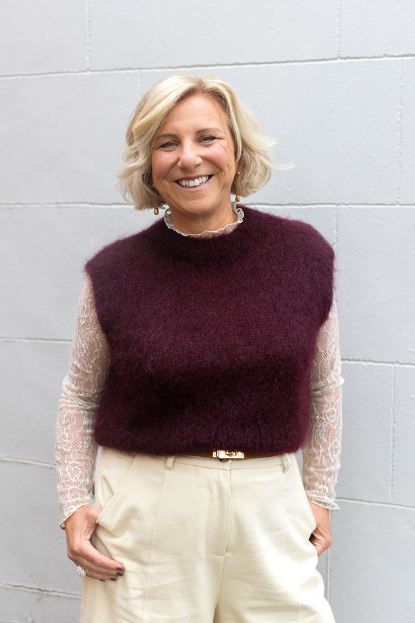 Kid Mohair Tank (Bordeaux)