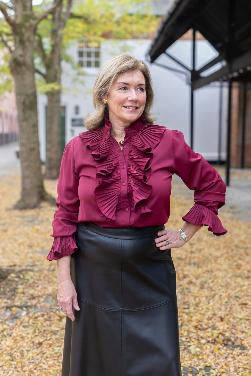 Diane Shirt (Burgundy)