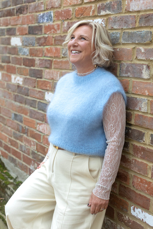 Kid Mohair Tank (Cornflower blue)