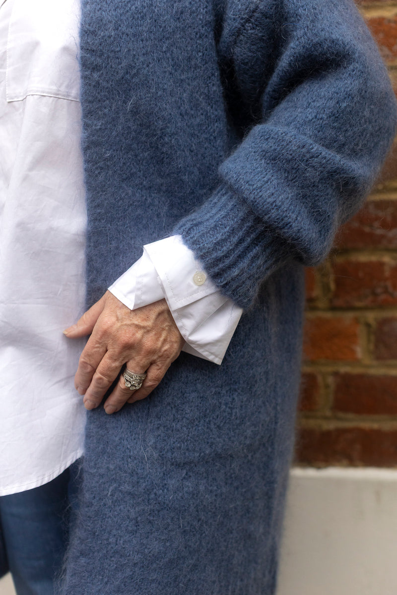 Mohair cardigan (blueberry)