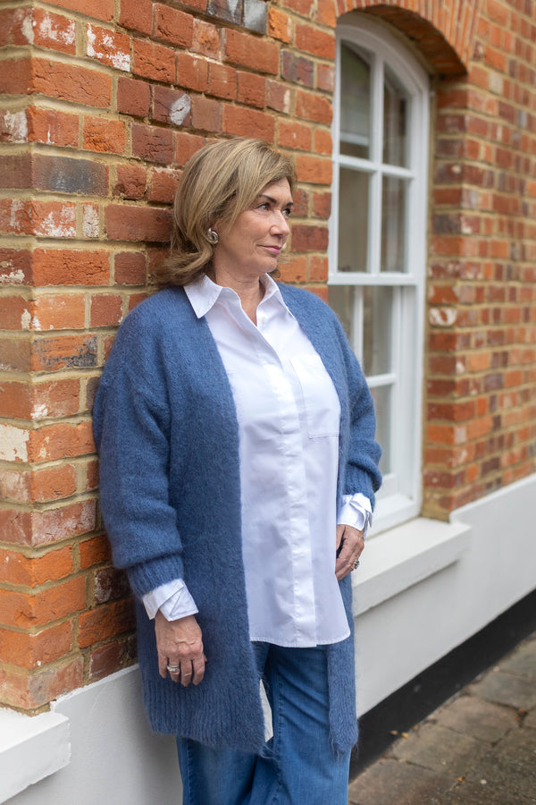 Mohair cardigan (blueberry)