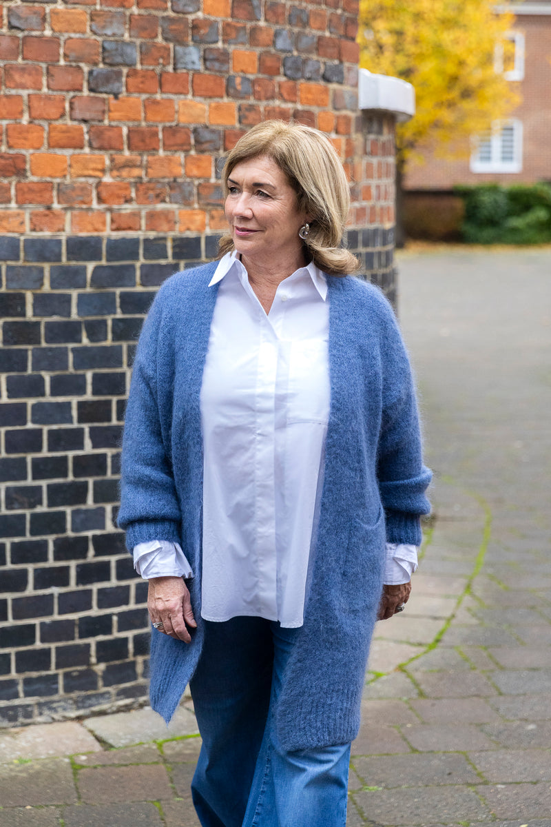 Mohair cardigan (blueberry)