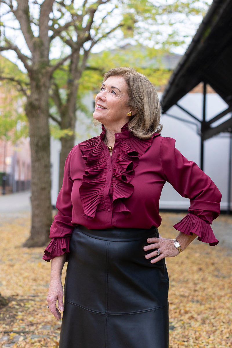 Diane Shirt (Burgundy)
