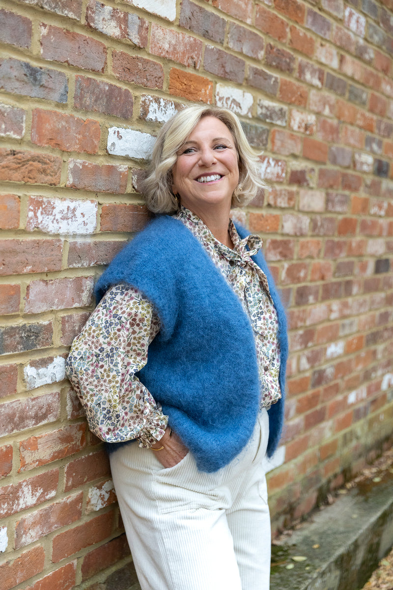 KID Knitwear Collection - knitted gilet (denim blue)