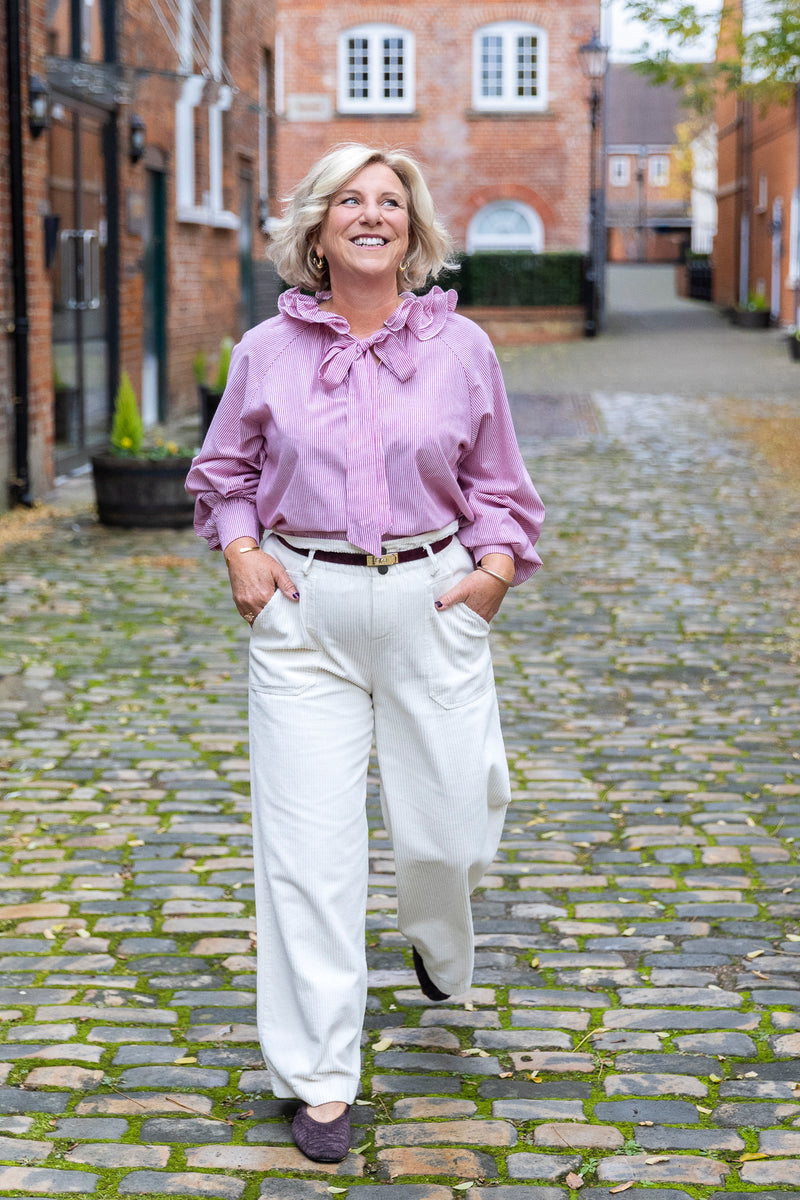 Rosalie Blouse (Candy Cane Red)