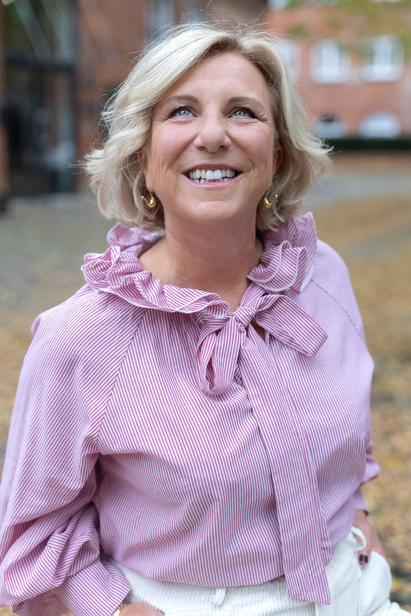 Rosalie Blouse (Candy Cane Red)