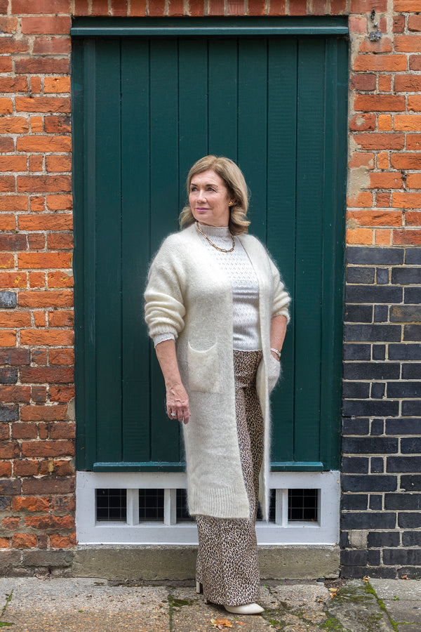 Long Mohair cardigan (pannacotta)