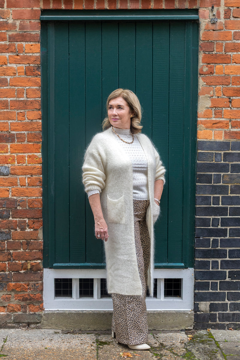 Long Mohair cardigan (pannacotta)