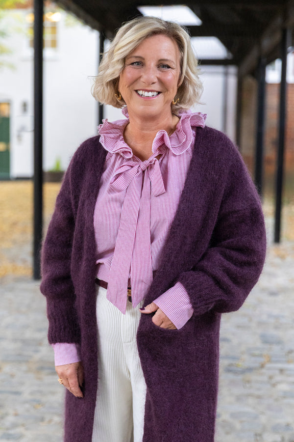 Long Mohair cardigan (sumac)