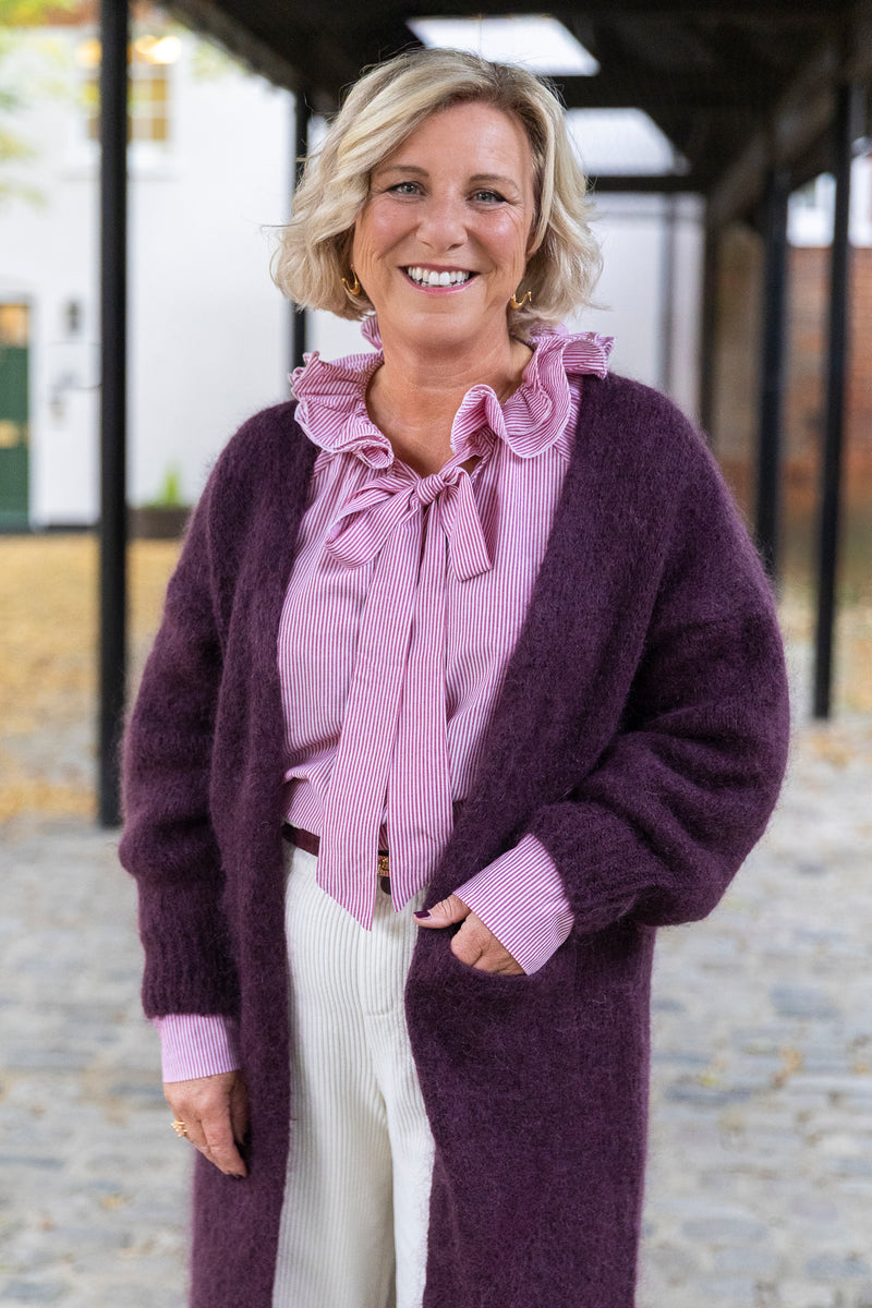 Long Mohair cardigan (sumac)