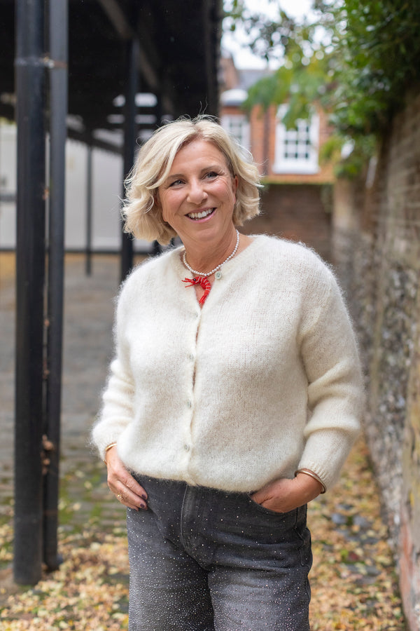 KID Knitwear Collection - button cardigan (pannacotta)