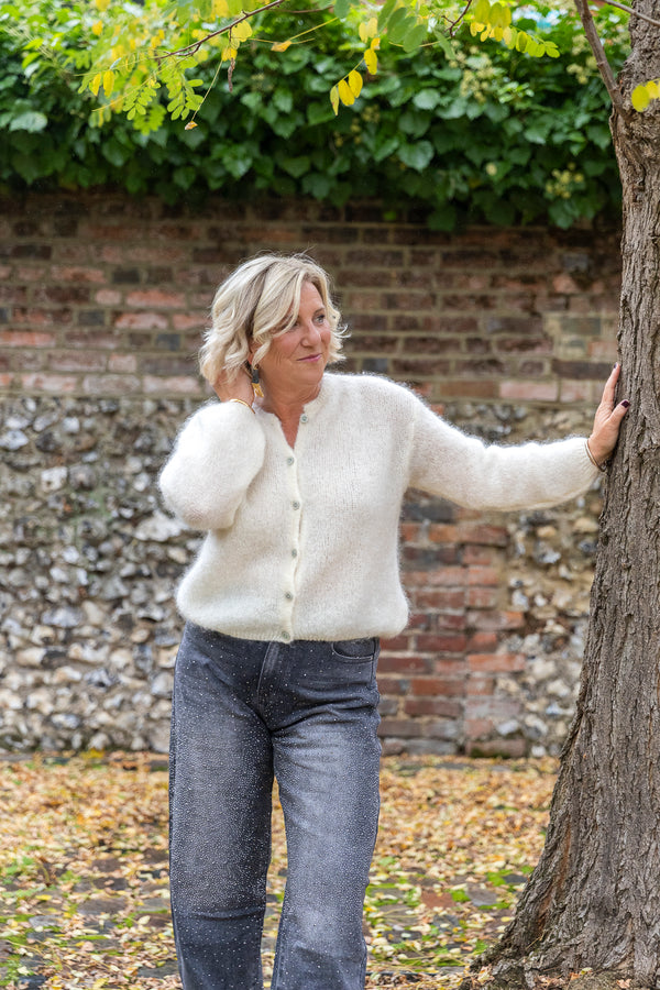 KID Knitwear Collection - button cardigan (pannacotta)