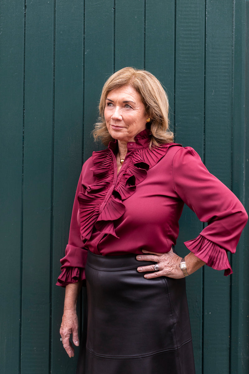 Diane Shirt (Burgundy)