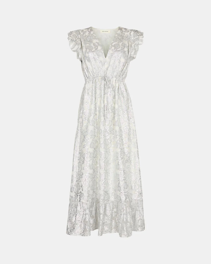 Sofie Schnoor Dress (White and Silver)