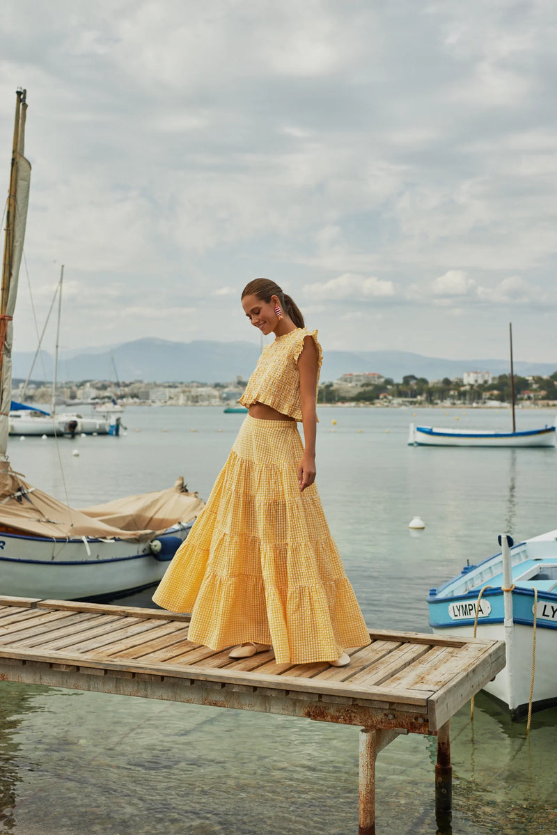 Sundress Odette Skirt (yellow gingham)