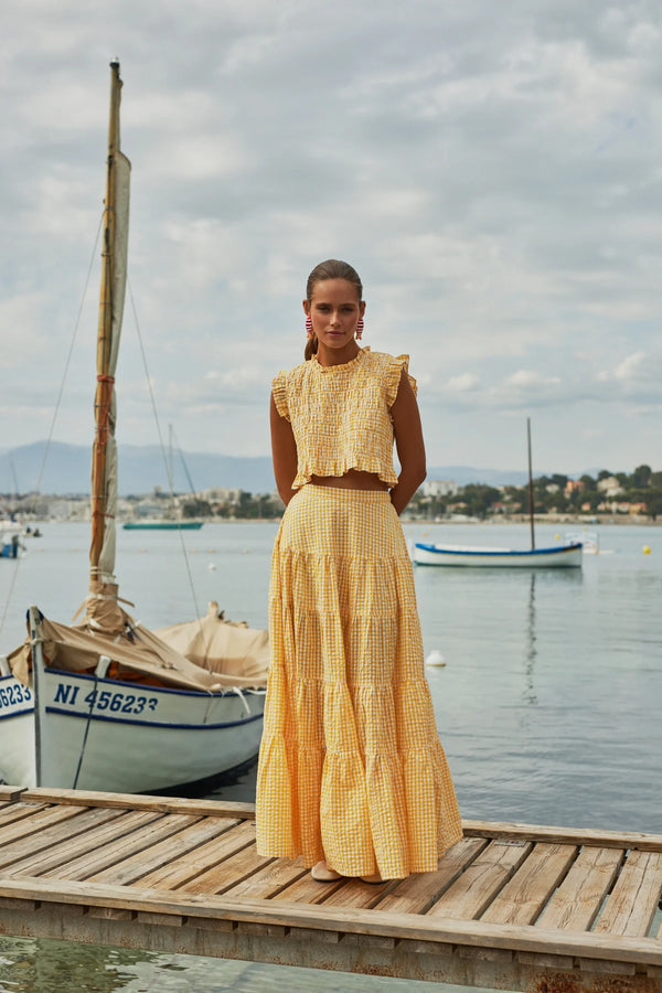 Sundress Odette Skirt (yellow gingham)